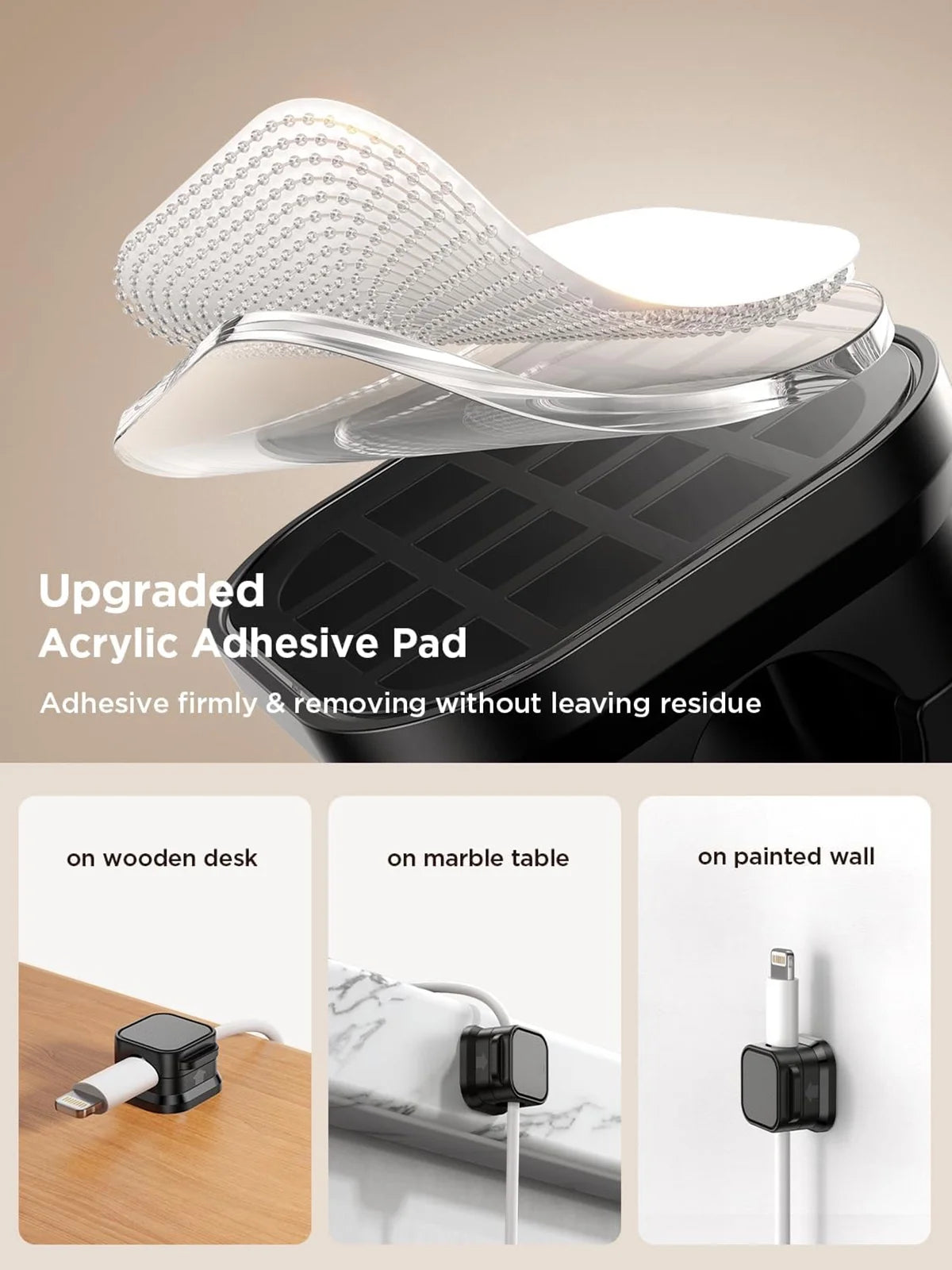 Cord Organizer – magnetic clips that keep cables neat anywhere.