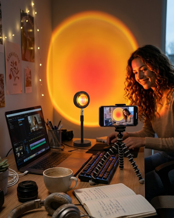 Sunset Projection Lamp – 16 color moods