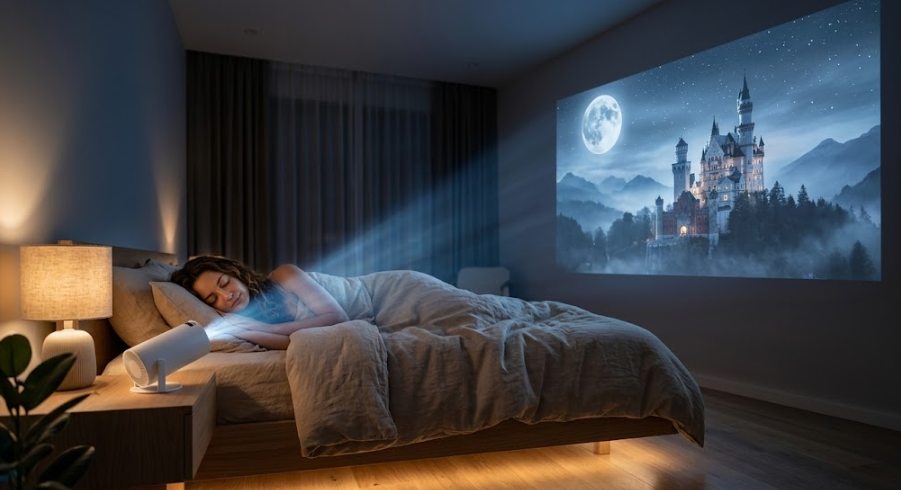 Portable WiFi Bluetooth Projector – Night Cinema & Relax Sleep